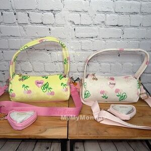 Juicy Couture Retro Cherry Gelato Purse Crossbody Bag Set of 2